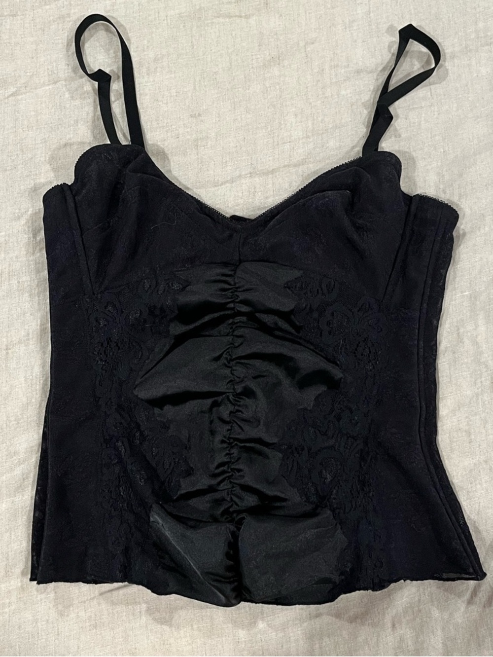 🌈 3/$10 Vintage Fredericks up to 36” waist Black Lace Corset Girdle